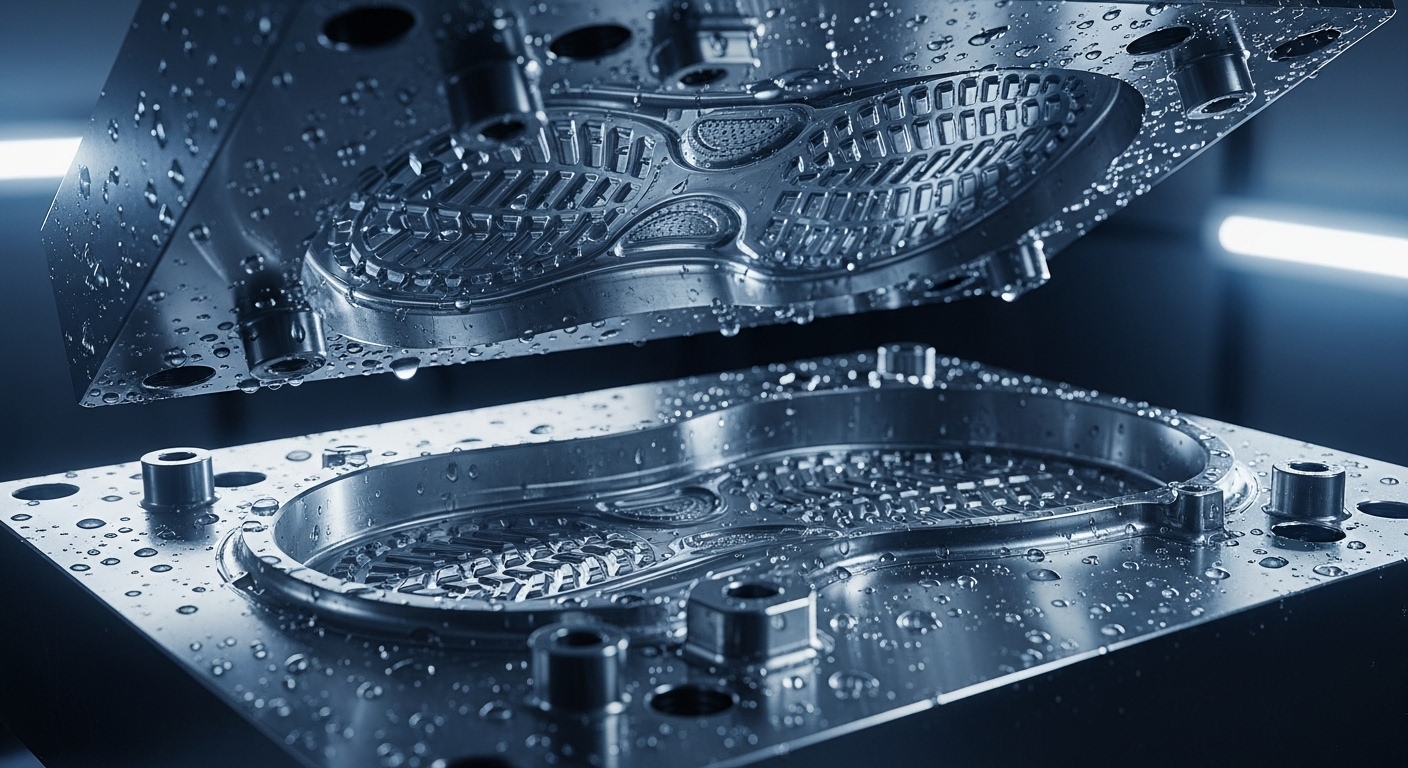 CNC mould machining closeup